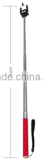 Extendable Self Timer Artifact Handheld Monopod Tripod Mount Camera Phone Clip for iPhone 4 4S 5C 5S 5, Samsung Galaxy S S2 S3 S