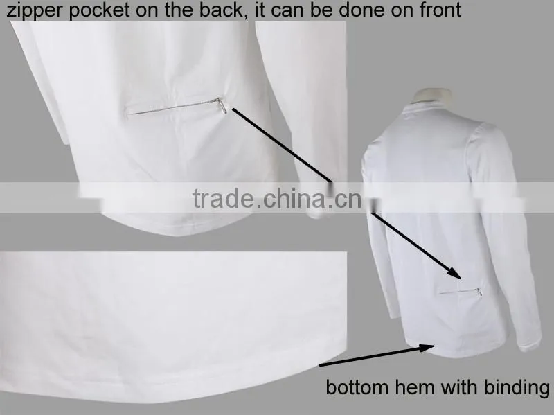 Free Sample Long Sleeves 100% Cotton Screen Printing Plain White Tee Shirt