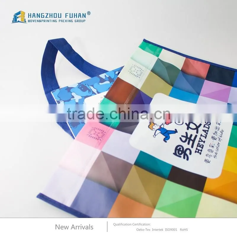 Custom Beautiful Tartan Plaid PP Non Woven Shopping Bags