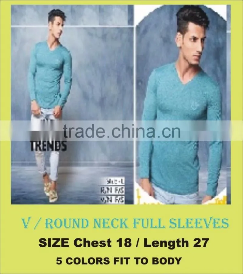 V Neck Body Fit T-Shirts