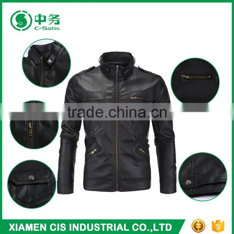 New Fashion Winter Mens Motorcycle Leather Jacket for Sale