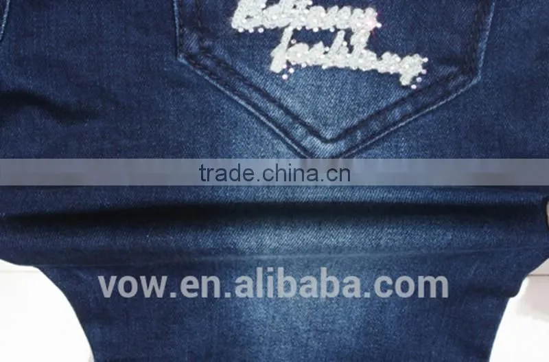 wholesale girl's jeans cheap kids jeans with beautiful pattern