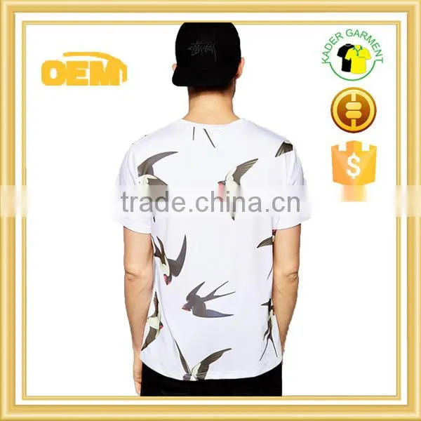 Swallow sublimation printing t-shirt, fashion printed t shirt for men,custom t shirts