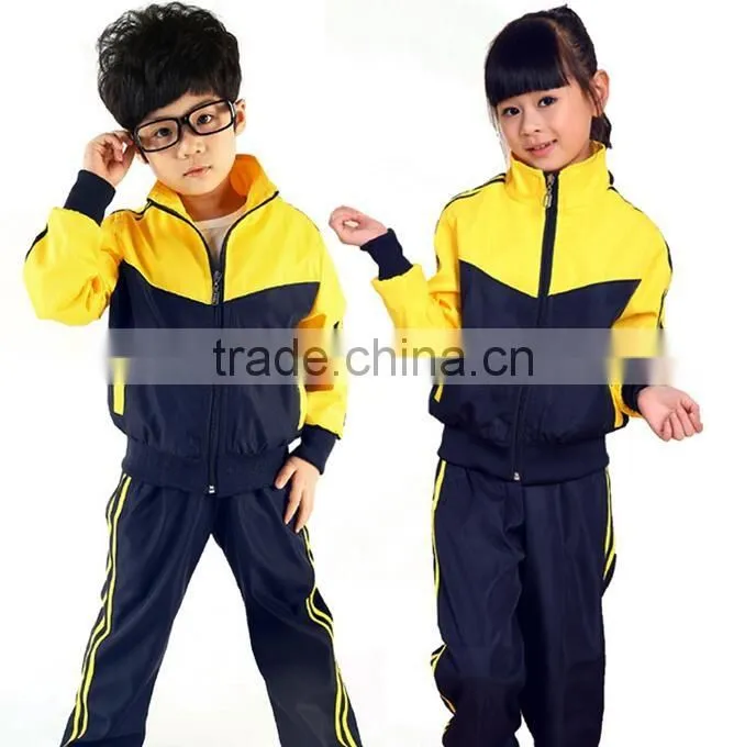 custom cheap unisex cute uniform clothes sport kids school uniforms