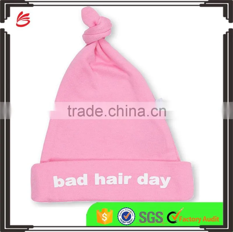 2017 new style custom baby's knitted fashion baby winter hats 100% soft cotton caps for newborn children