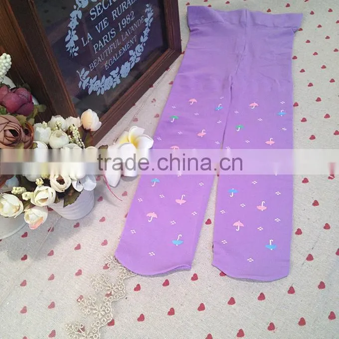 New Design Kids Stockings Umbellule Printed Velours Baby Knitted Leggings For Toddle Wear SC40827-3