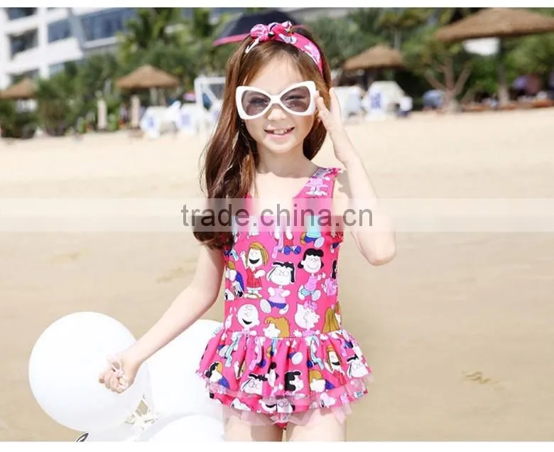 Children's swimwear, Siamese skirt type printing swimsuit
