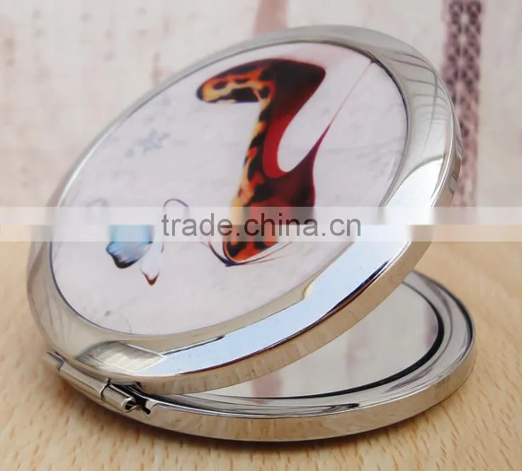 Make Up Handbag or Dressing Table Mirror Metal Chrome Plating Metal Cosmetic Mirror,Pocket Mirror,High Heel Mirror Dubaa Fashion