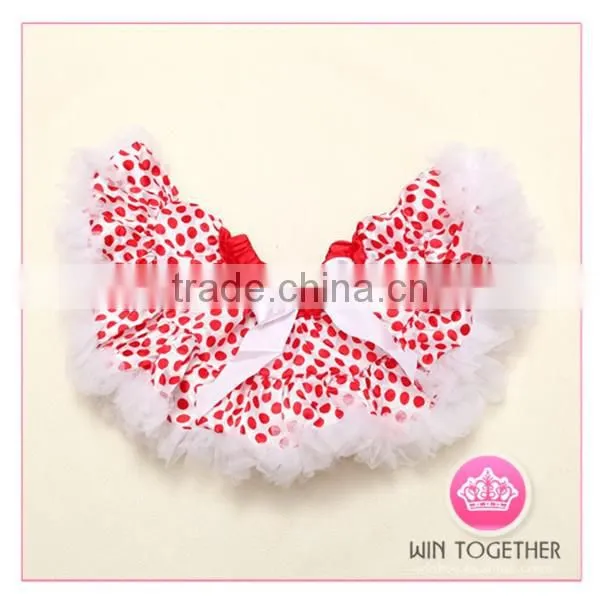Baby polka dot red and white tutu pettiskirt