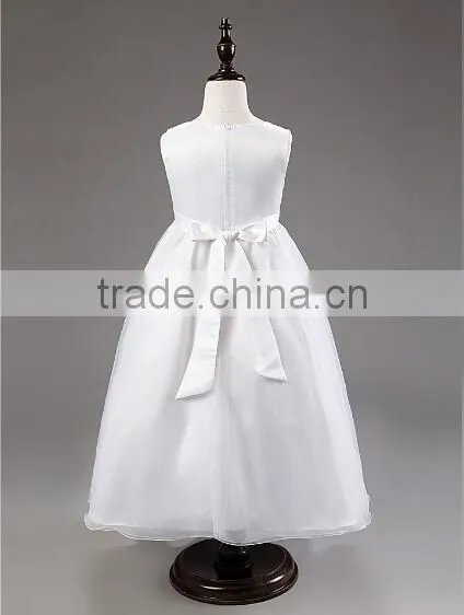 White Tulle Flower Girl Dresses Princess Pageant Party Birthday Wedding Dresses