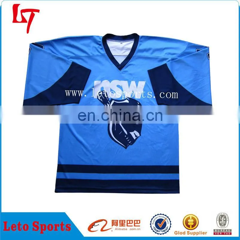 Fast Break Men's Ice Hockey Jersey with Sublimation Printing /Custom ice hockey garment with polyester fabric