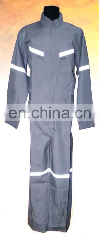 EN 471 reflective tape grey poplin overall