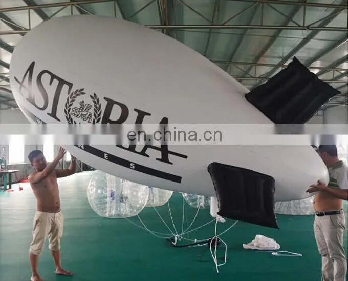 Large custom inflatable aerostat,inflatable helium zeppelin airplane for car brand
