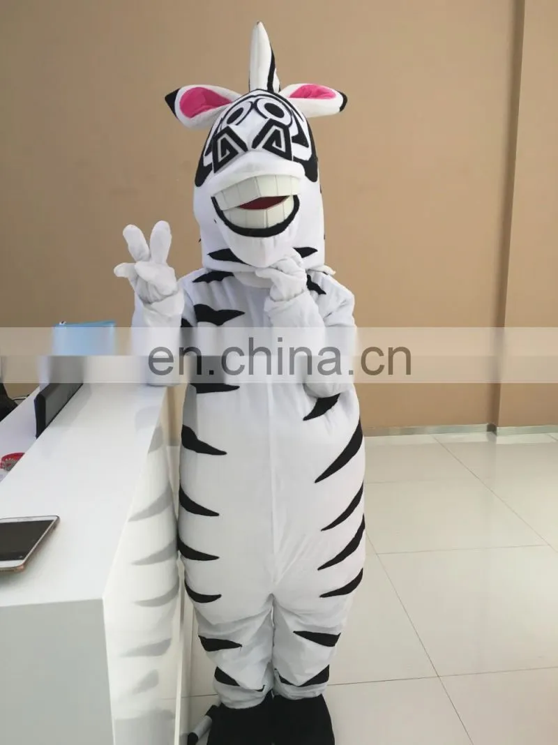 2016 ur zebra mascot costume/ plush fabric zebra mascot