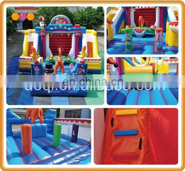 Custom design circus show fun city outdoor inflatable playground animal bouncer for sale