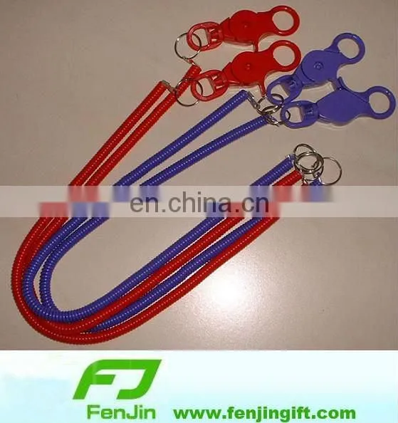 colorful plastic spring coil lanyard