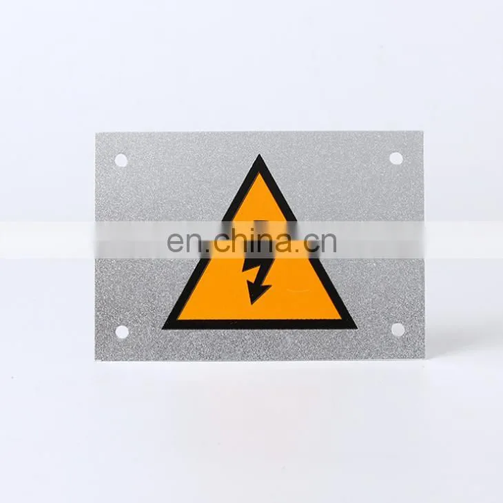 Wholesale Promotion Cheap Square Shape Custom Forsted Aluminum Power Sfaty Sign With Hole