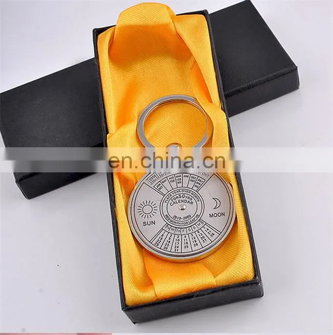 Souvenir gift engraving logo calendar keychain 50 years