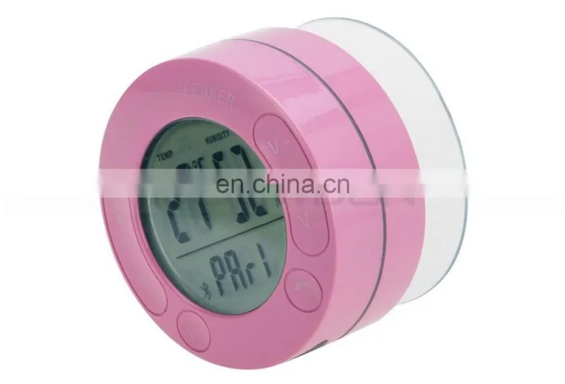 Portable Wireless Bluetooth V3.0 + EDR Shower Speaker with diaplay Temperature and Humidity