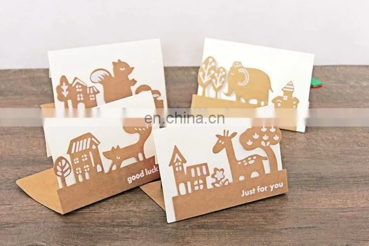 cheap fashion animal bulk greeting cards thanks you teachers day greeting card