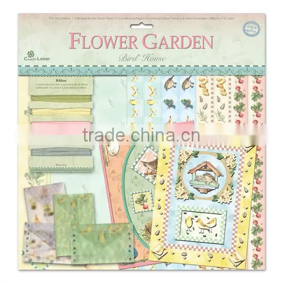 classic garden floral pattern ribbon scrapbooking