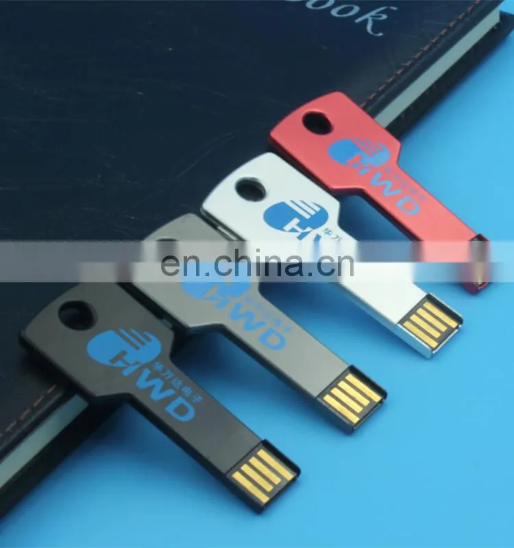 Low Price Custom Promotion Metal USB Stick USB 2.0 Popular Pen Drive Key Shaped USB Flash Drive