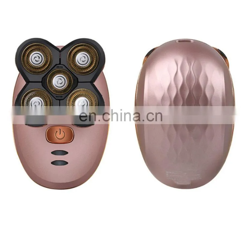 2020 New Model Waterproof Rotary Razor Beard Clipper Hair Trimmer Face 5 Headed Electric Shaver Razor Rechargeable Male Usb OEM