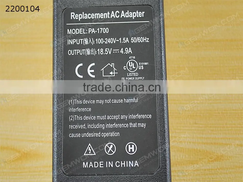 High Copy Laptop AC Power adapter for HP 18.5V4.9A 5.5*2.5mm 90W