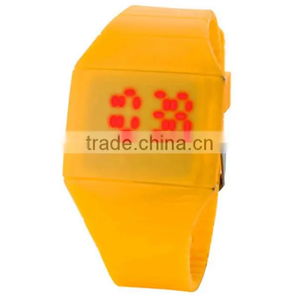 Silicon watch waterproof popular mens led digital watches