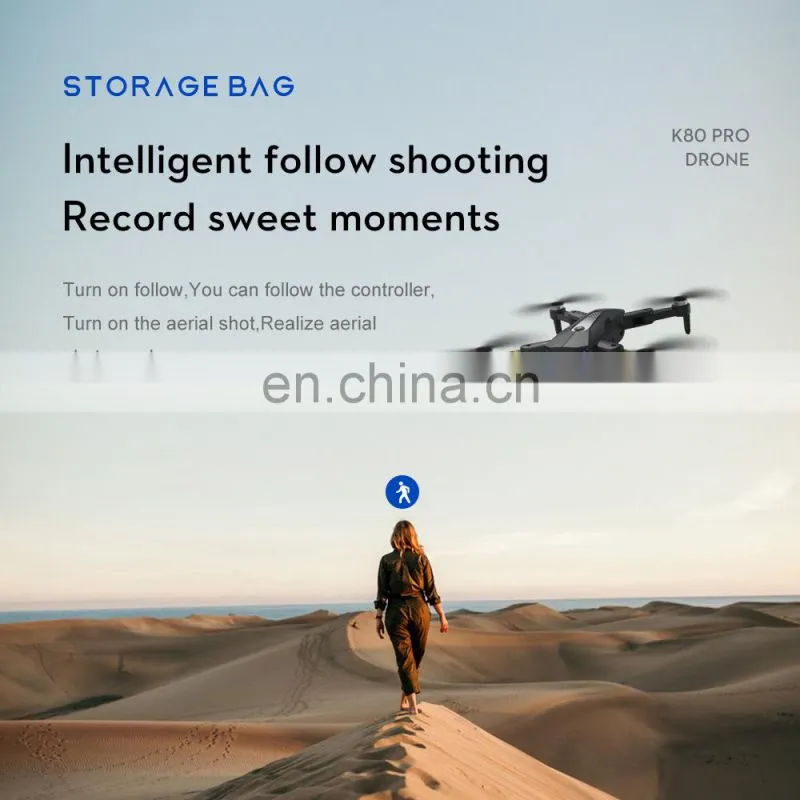 Wholesale K80 Pro Max 360 Degrees Obstacle Avoidance 8K HD Dual Camera 5G WIFI FPV Foldable RC Quadcopter Kid Toy Drones