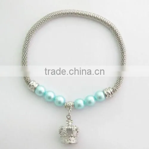 customized crown pearl pet pendant necklace for dog cat
