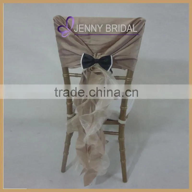 C304C Hot Pink Wedding Chair Cover Chiffon Ruffle Chair Sash