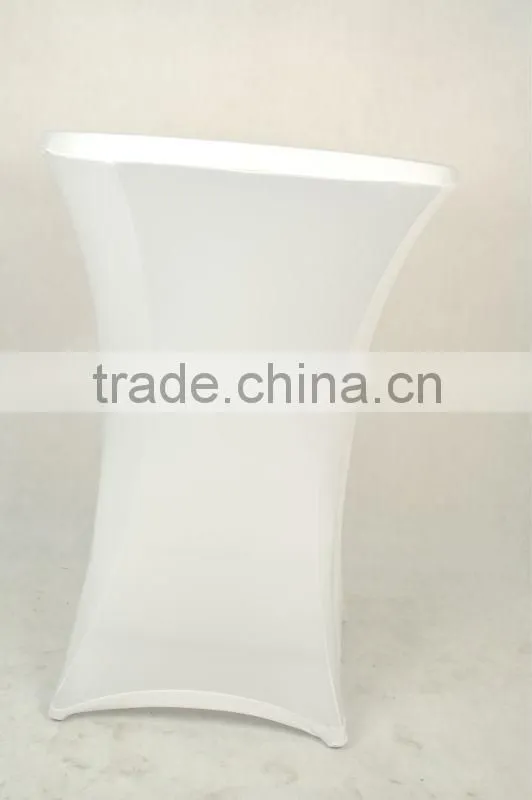 Spandex cocktail table cover/white cocktail spandex table covers/cocktail table stretch cover