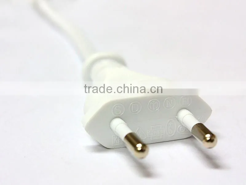 EU 2 prong power cord plug of VDE approval