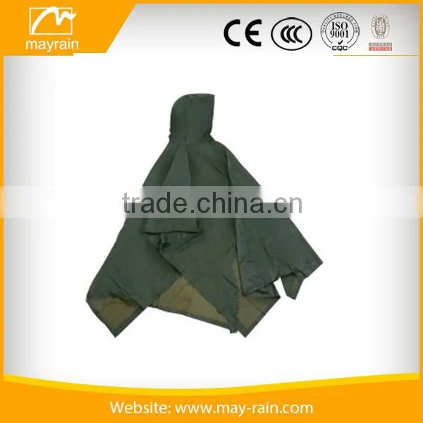 Navy cape green high quality rain poncho