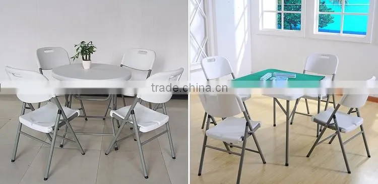Modern Comfortable Leisure Portable Simple White Folding Cheap Wholesale Plastic Chair