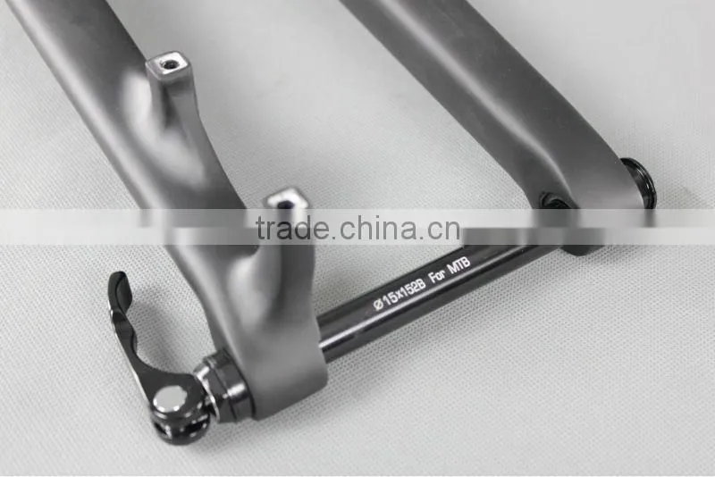 Carbon rigid MTB fork 29ER Thru axle 100*15mm