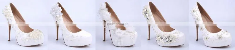 Wedding shoes sky-high round toe platform girl high heels women pumps shoes