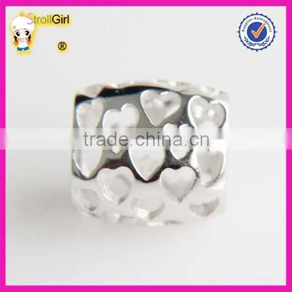 Love Heart Charm 925 sterling silver Key and Lock Charm Beads Jewelry Finding