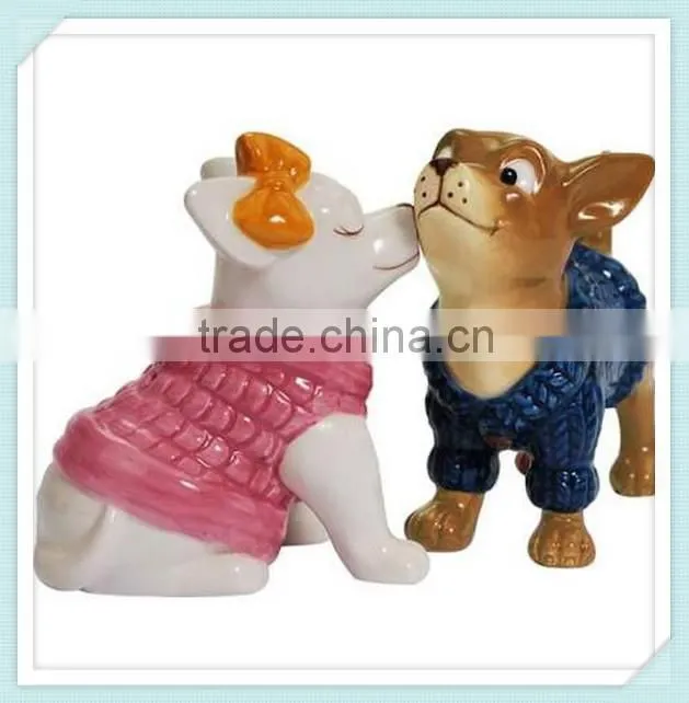 Decorative easter ceramic salt and pepper pot