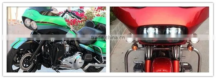 BJ-HL-018 Waterproof Ultra Bright Aluminum Housing Clear PC Lens Black LED Motorcycle Headlight