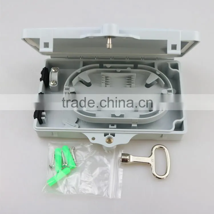 Waterproof Simplex Metal 4 / 8 / 12 / 16 / 24 / 48 cores Fiber Optic Termination Box Plastic