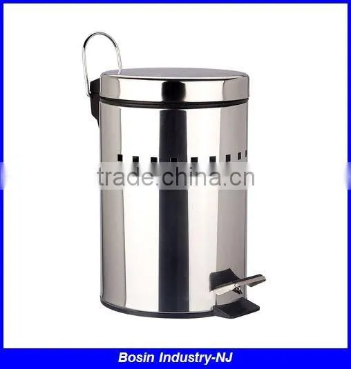 foot pedal stainless steel waste bin