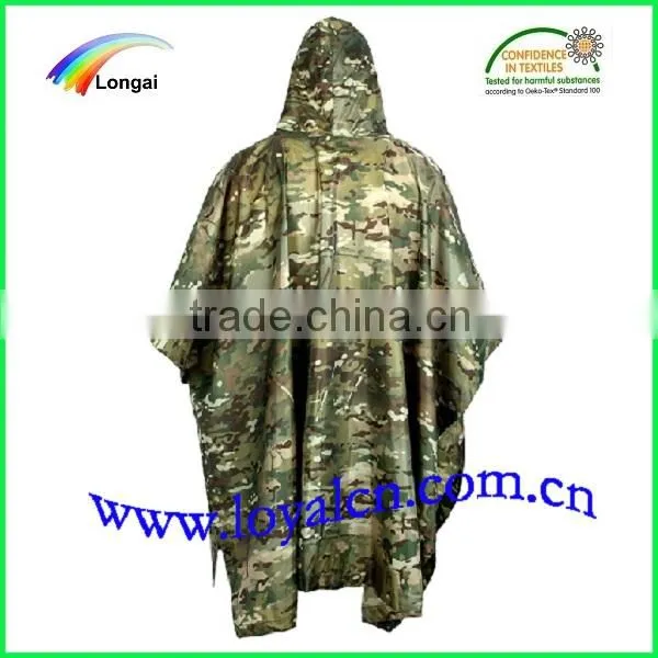 outdoor waterproof long target pvc raincoat