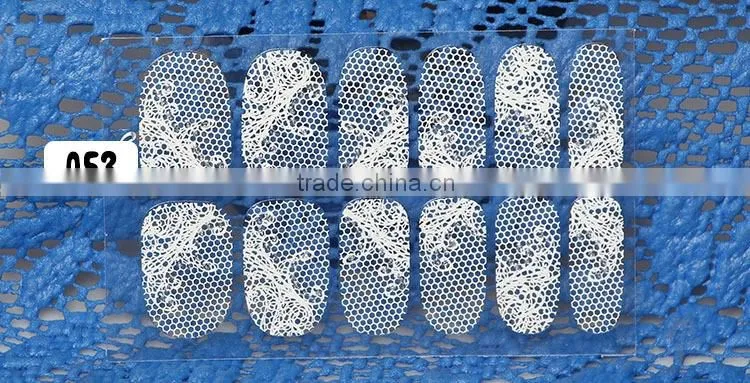 Lace nail art sticke popular holographic nail decal nail art sticker