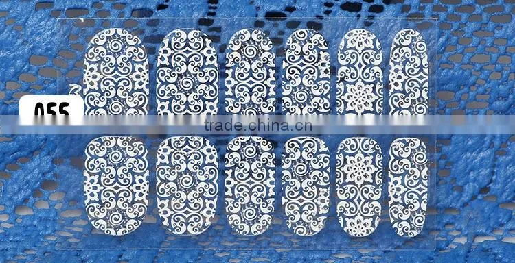 Lace nail art sticke popular holographic nail decal nail art sticker