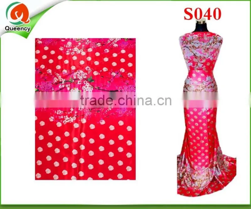 2016 fashion 100% spun rayon satin rayon jacquard fabric