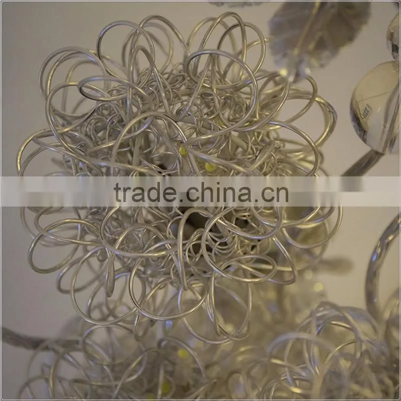 withe led cystal ball indoor decoration aluminum led table lamp wire lamp