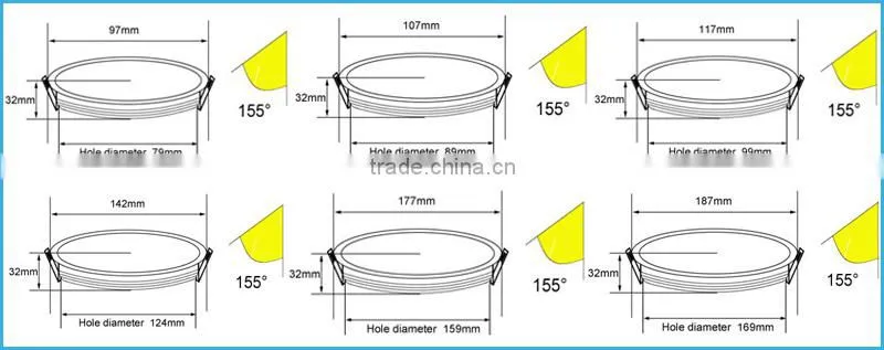 embedded ceiling 3W,5W,7W,9W,12W,15W led downlights china, led downlight housing dimmable led light downlight led downlight