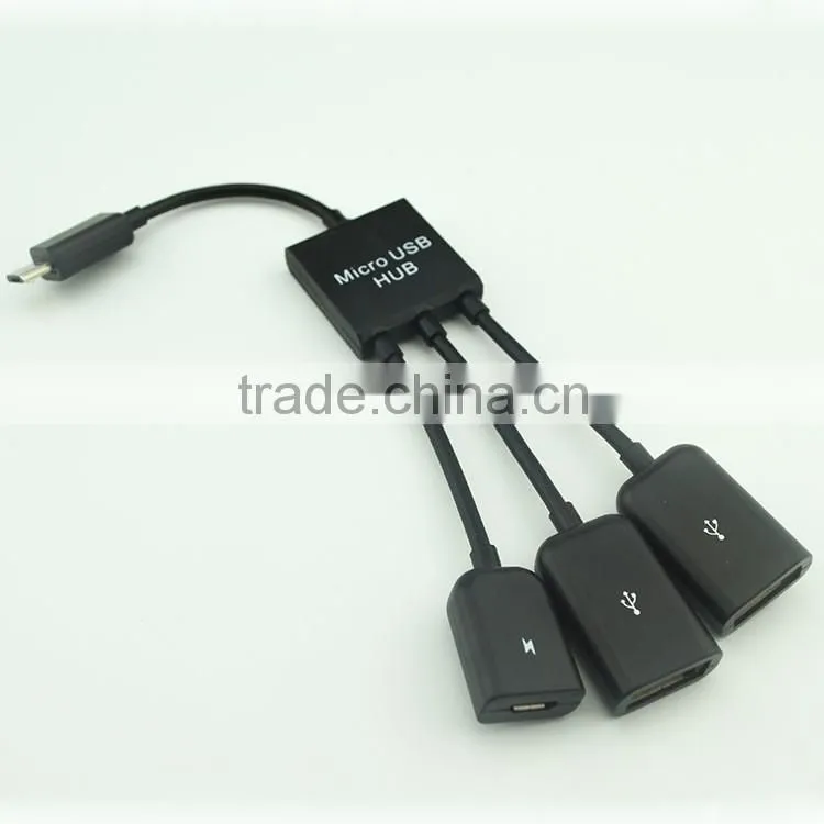 Multifuction micro usb otg hub data cable for camera